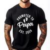 Promoted To Papa 2025 Wholesale Tshirts 100 Pcs New Year Plus Size Graphic Tees Men High Quality Men's T-Shirt