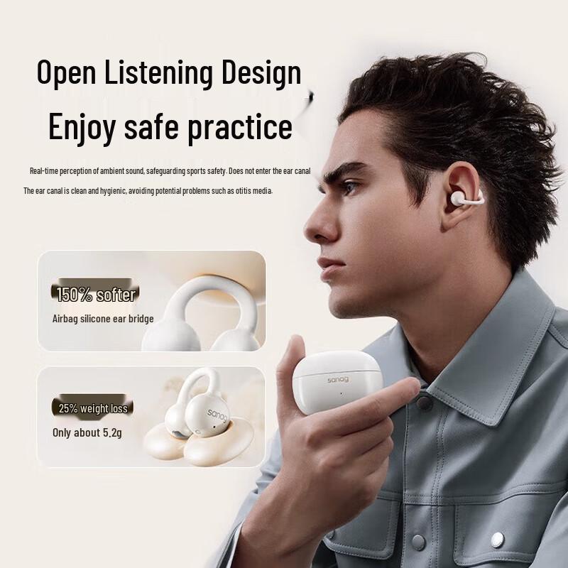 SainSonic Z60S Open-Ear Clip Bluetooth Sports Headset