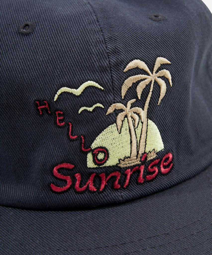 HELLO SUNRISE Palm Tree Logo 6Panel Cap_Charcoal