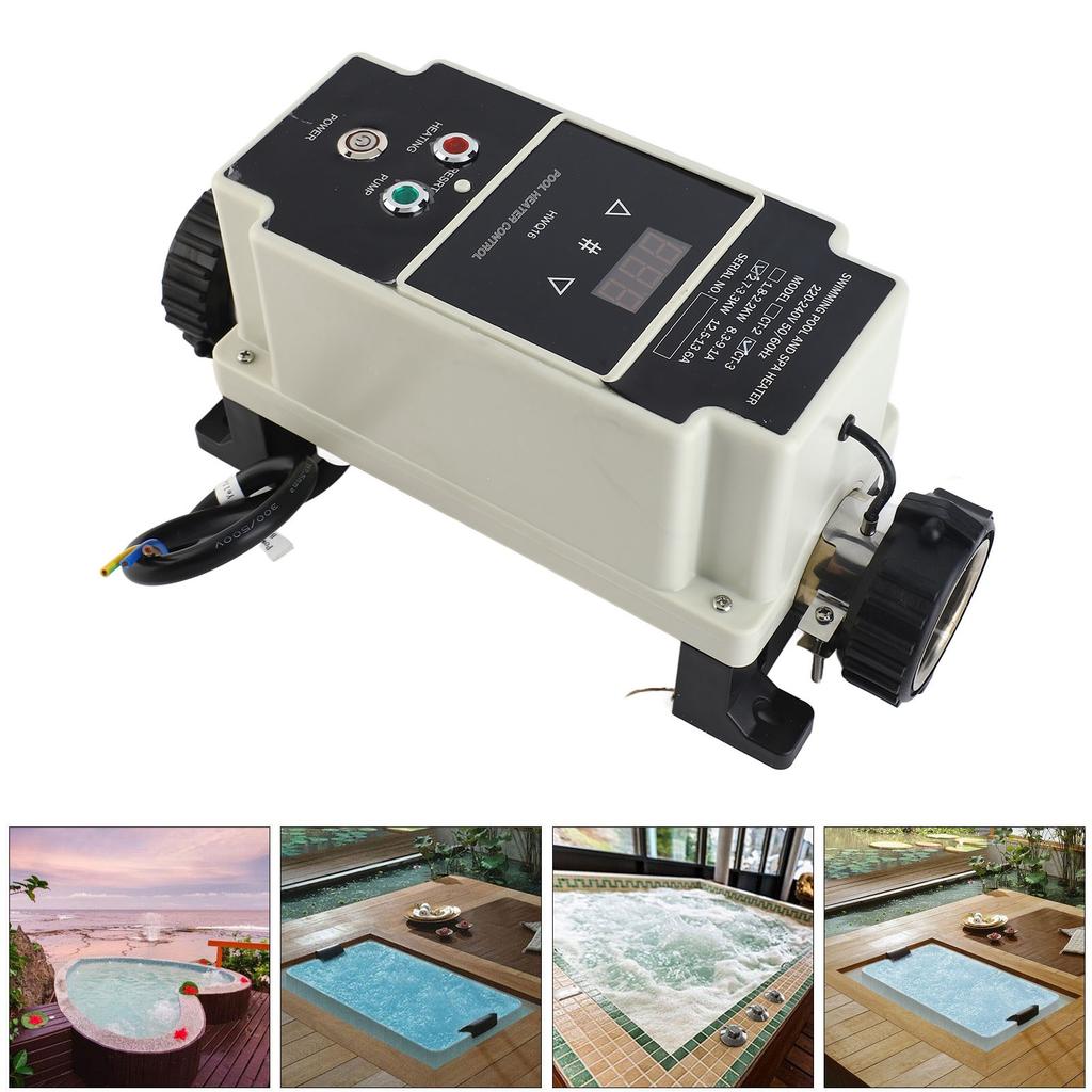 Pool Heater, 2.7 To 3.3 KW Swimming Pool Water Heater with Digital Display for Spa, Tub, Swimming Pool