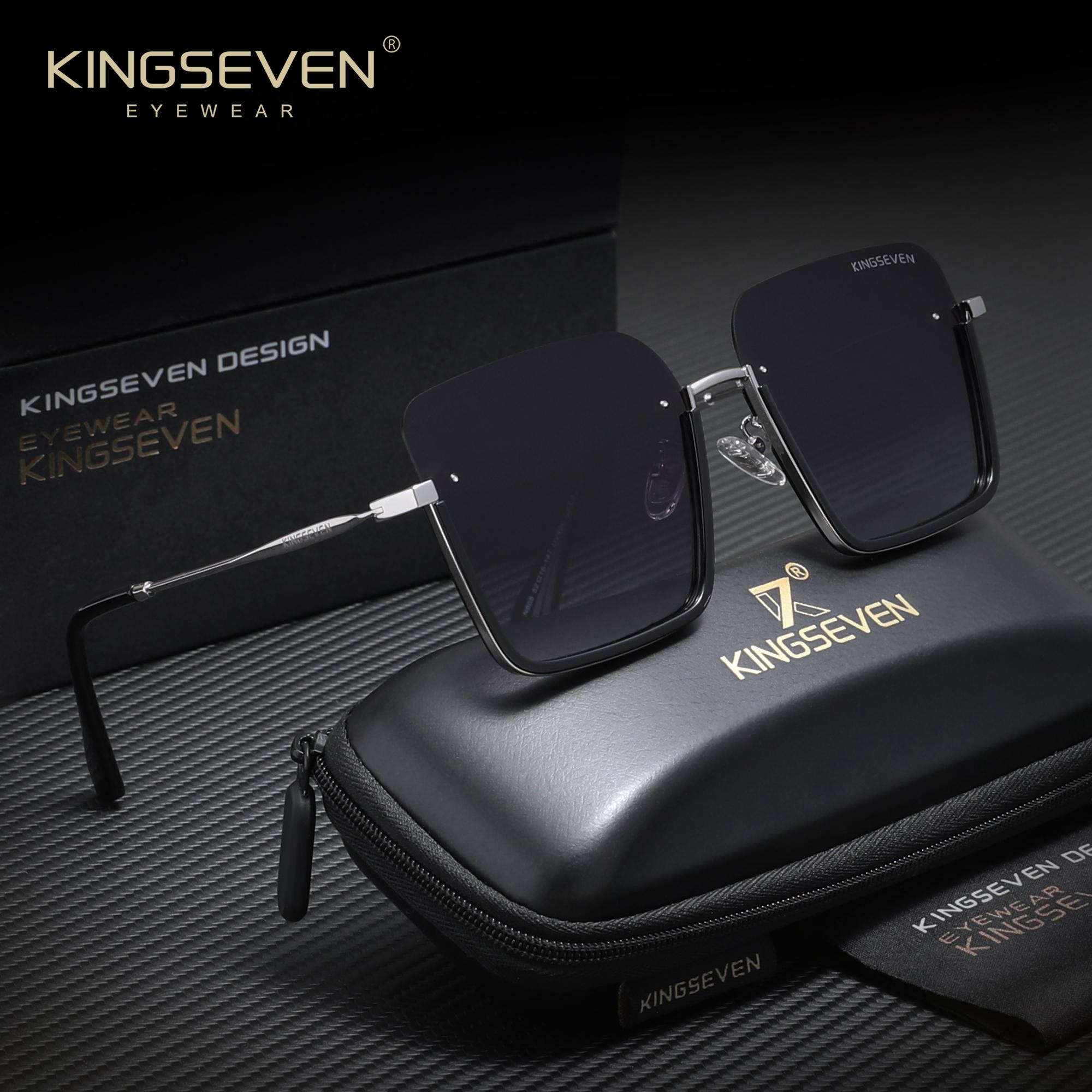 KINGSEVEN Frameless Women s Sunglasses Luxurious Fashion Gradient Polarized UV400 Eyewear Leisure Vacation Anti-Glare Glasses белый
