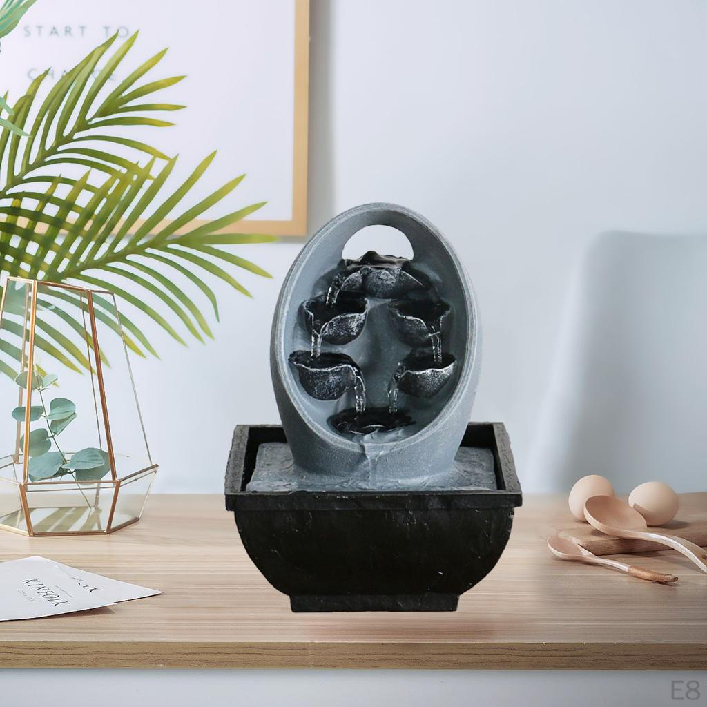 Flowing Water Adornments Handcrafted USA Feature Colorful Drawing Waterfall Fountain