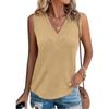 Summer Women's V-neck Sleeveless Tank Top, Loose Fit Casual & Formal Vest, Comfortable Fashion Blouse Top