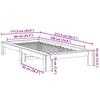 VidaXL Bed Frames Without Mattress 90x190 Cm Solid Pine Wood, Bedroom Furniture, Bed Base, Wooden Bed, Bed, Bed 855337