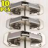 Hinges Stainless Steel 90 Degree No-Drilling Hole Silver Kitchen Cabinet Cupboard Furniture Hardware Accessories