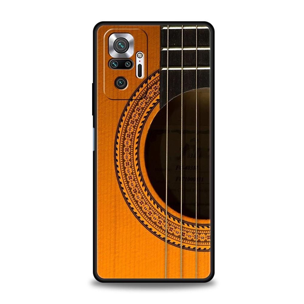 

Music Instrument Guitar Piano Phone Case For Xiaomi Redmi Note 12 11 10 Pro Plus 10S 9S 9 9T 8T 9C 9A 8 7 K40 Gaming Cover Redmi 9