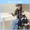 Stylish Canvas School Bag For Kids With Fun Dog Pattern Perfect For Daily Use
