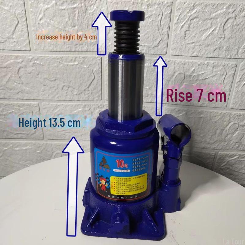 13.5cm Low Position 10-Ton Vertical Jack for Auto Tire Change and Repair
