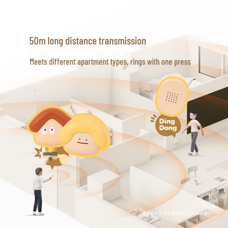 Nordische Süße Kabellose Türklingel für Schlafzimmer und Haustür - Lucy & Pete Design