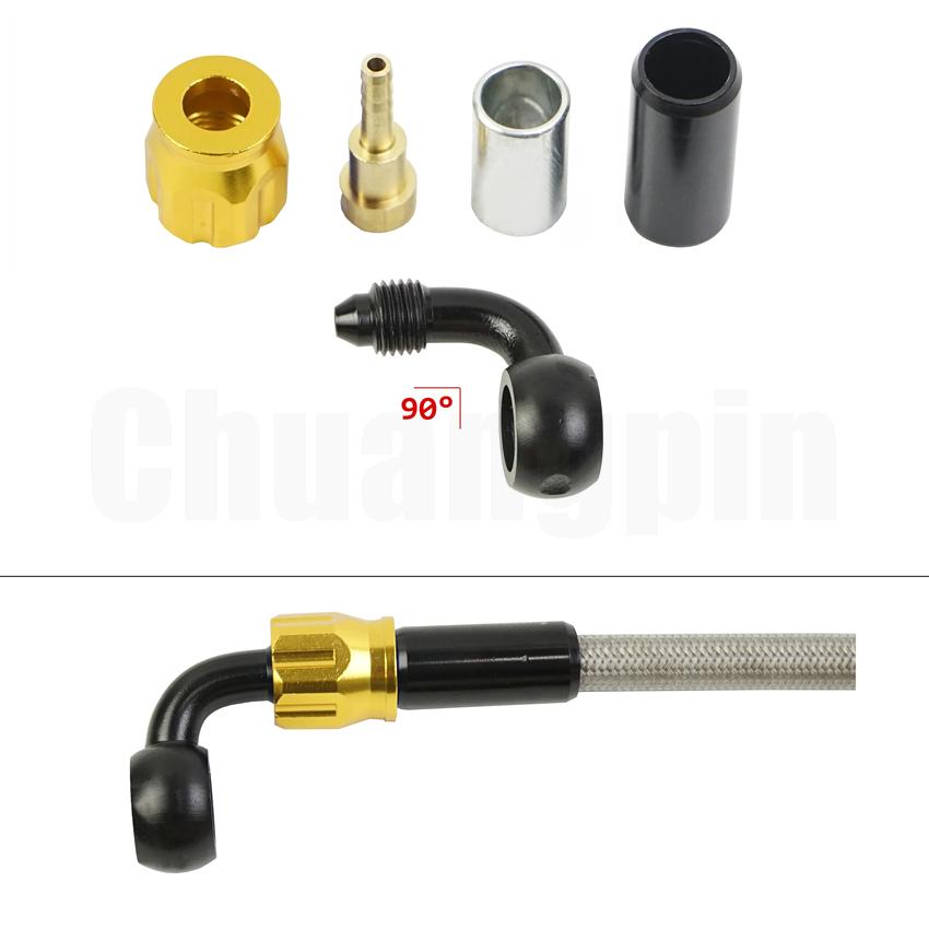 Montare banjo de frână Scoateți din aluminiu Moto întărită hidraulică Ambreiaj de frână Linie de furtun de ulei AN3 pentru motocicletă ATV Dirt Bike Buggy