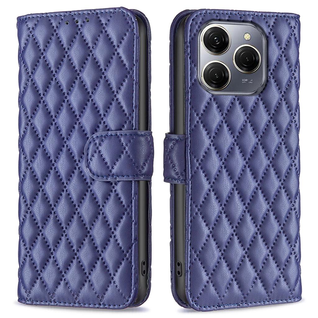 BINFEN COLOR BF Style-14 For TECNO Spark 20 Pro 5G Case Rhombus Phone Leather Cover Stand