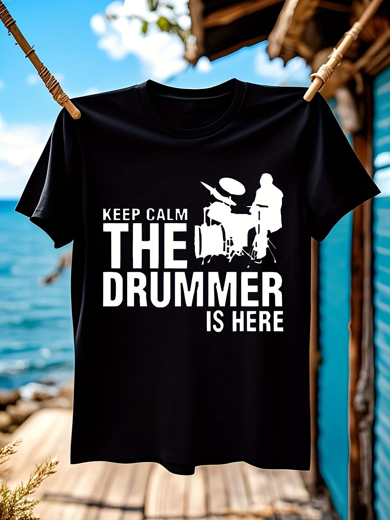 Funny Tshirt Funny Drummer Graphic Tshirt - Keep Calm The... XL