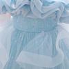Children's Off-Shoulder Puffy Princess Mesh Dress for Piano Performances