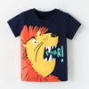 Boys' Short-Sleeved T-Shirt: Stylish Dinosaur Print Children's Crew Neck T-Shirt