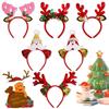 Christmas Reindeer Headband for All Age Party Accessories Sequined Hairhoop Festival Hairband Seasonal Costume Headwear