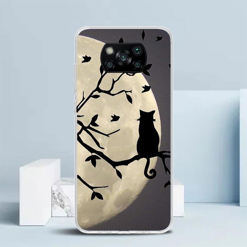 Schwarze Katze Cartoon Niedliche Handyhülle Für Xiaomi Poco F7 Ultra X5 X6 X7 Pro M7 Redmi 15C 15 13C 13 12C 12 10C 10 10A 9 9C 9A 9T Hülle