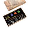 Retro European Star Starry Sky Glass Fountain Dip Pen Set Student English Ink Calligraphy Pen Birthday Writing Stationery Gift