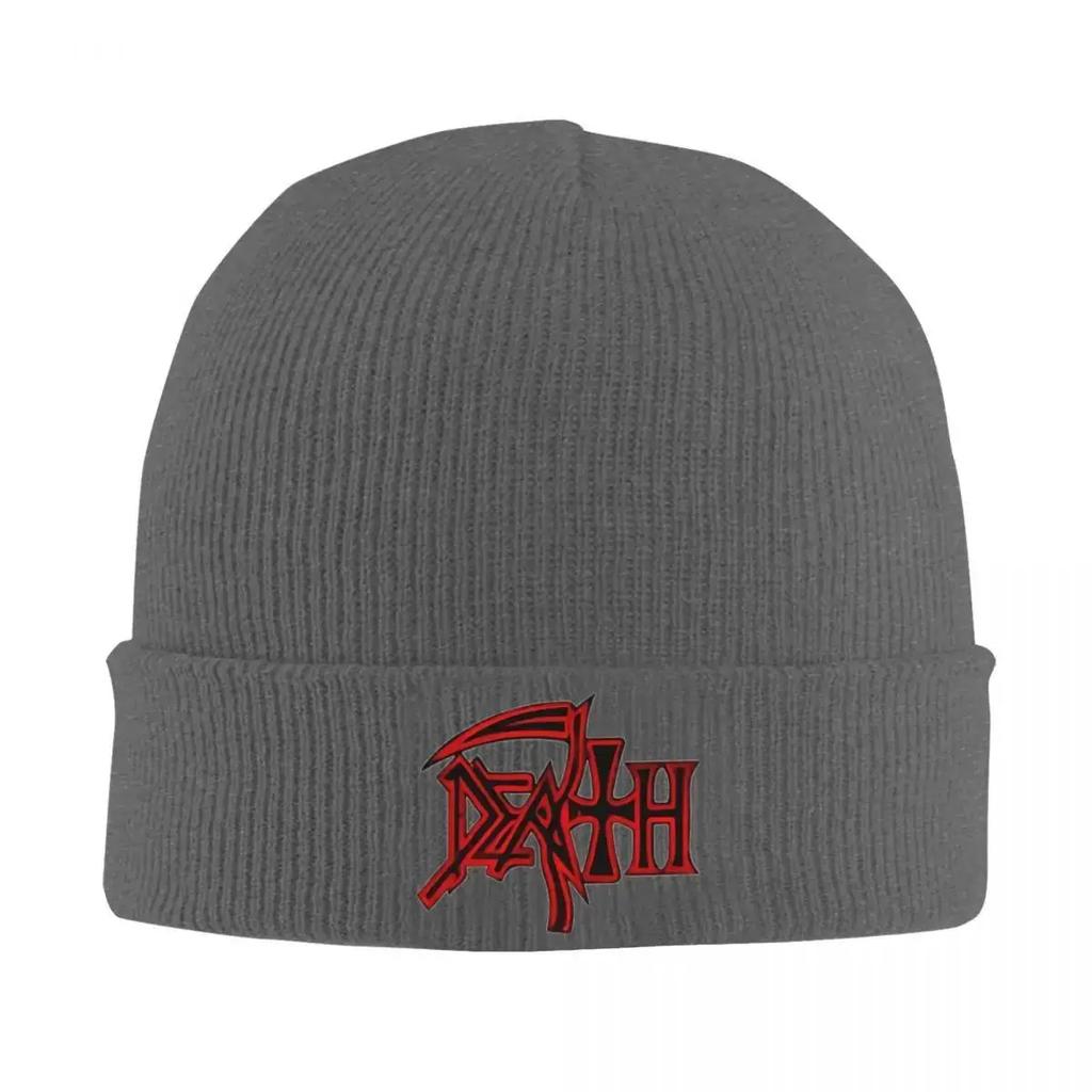 Neue Death Metal Strickmütze Damen Unisex Beanie Wintermütze Metal Band Warme Kappe