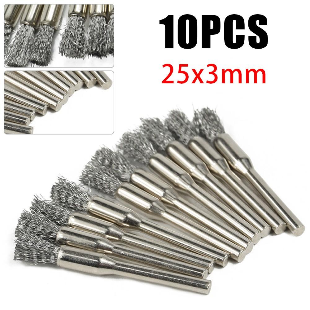 Stainless Steel Wire Brush Steel Tool 10PCS Diameter5mm