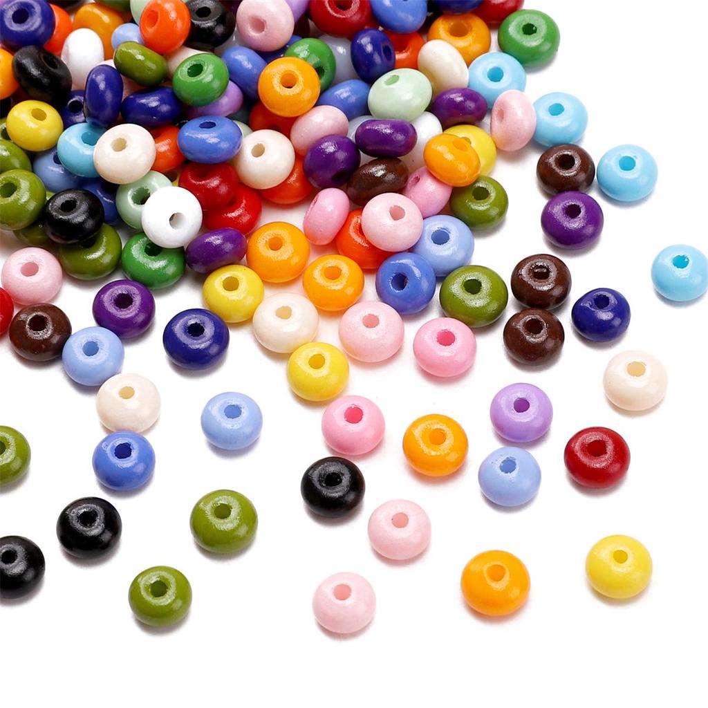 60pcs Bottled Glass Beads Charm Oil Painting Abacus Czech Beads Seed Spacer Beads For Jewelry Making Accessories