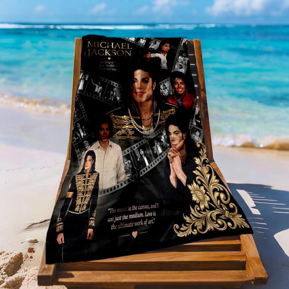 Michael Jackson5 Strandtuch Hohe Saugfähigkeit & Schnelltrocknend Bequem Leicht Geeignet für Schwimmen, Fitnessstudio, Camping, Yoga Urlaub