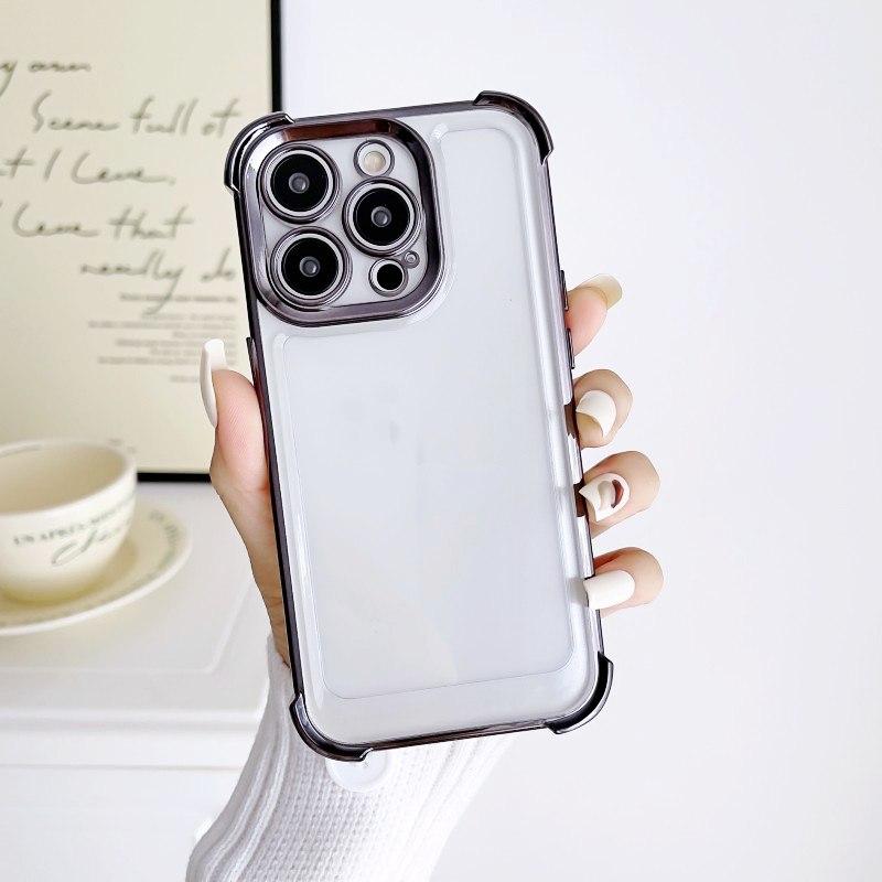 

Space Clear Shockproof Case For iPhone 16 Pro Max 15 14 Plus 11 12 13 16Pro 15Pro 14Pro Armor Back Transparent Soft TPU Cover for iPhone 13