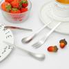 Tableware Teaspoon Creative 304 Stainless Steel Japanese Style Fruit Fork Hammer Pattern Design Stirring Spoon
