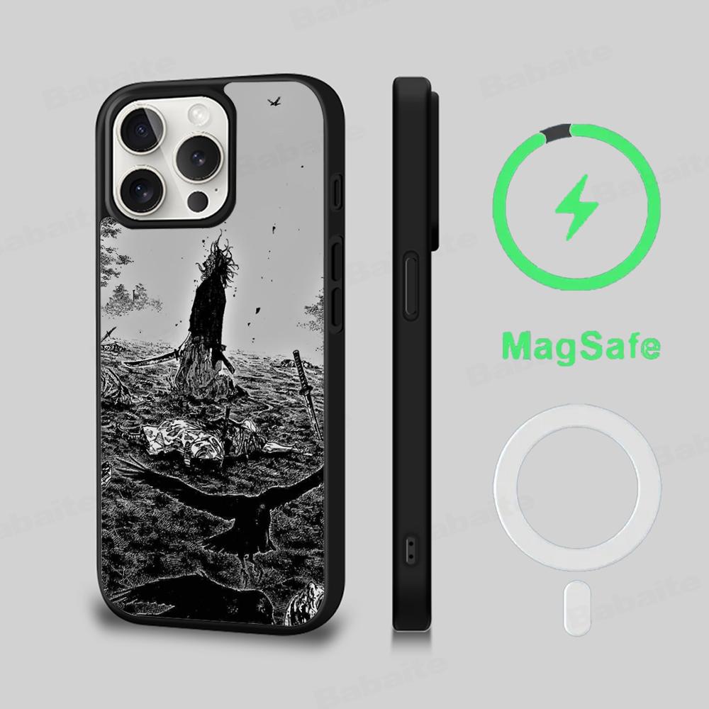 Japanese Vagabond Phone Case Magnetic Case For IPhone 16 14 13 12 11 15 Pro Max Plus For Magsafe Wireless Charge Cover