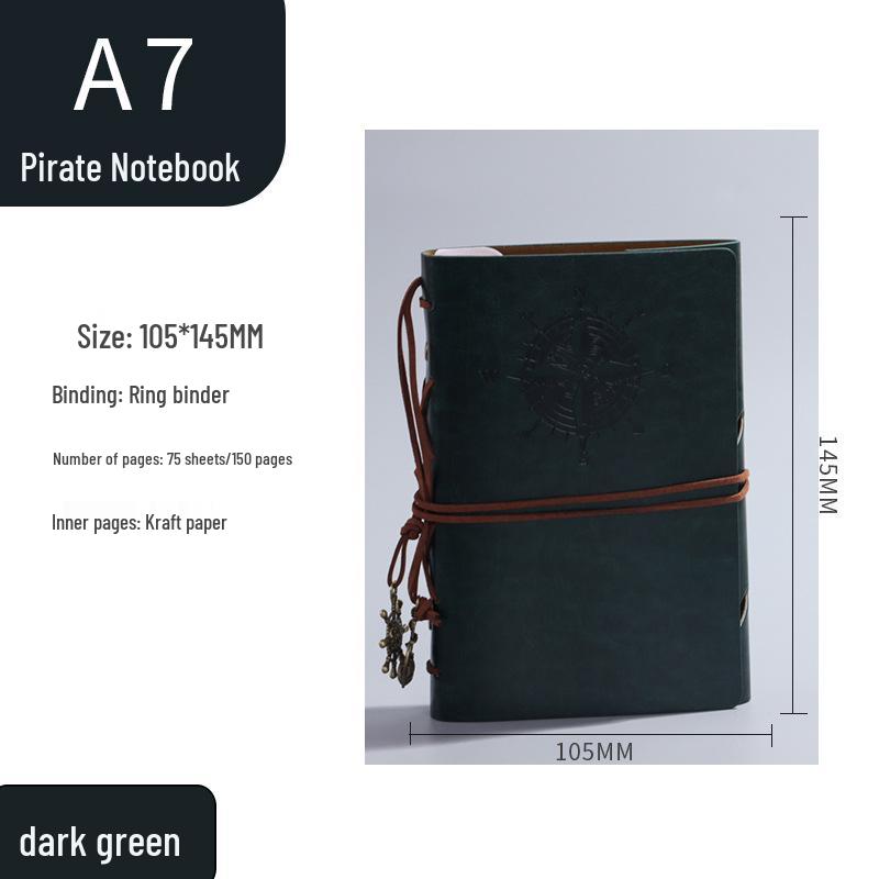 

Пиратский Морской Блокнот на кольцах формата А5А6А7: Деловой стиль портативный дневник A5