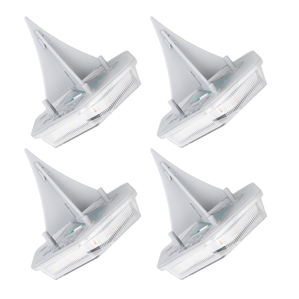 4Pcs Solar Ground Light IP65 Water Proof 3000K Warm White Step Light Landscaping Lighting for Pathwa