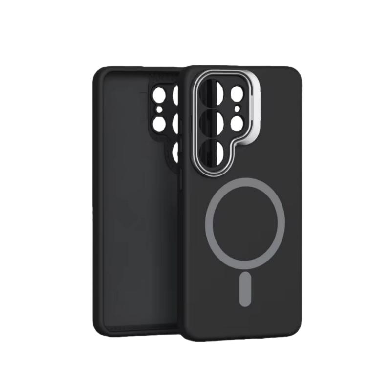 For Magsafe Liquid Silicone Case For Samsung Galaxy S26 S25 S24 S23 Ultra Edge Funda S25 Ultra Metal Lens Protect Magnetic Cover