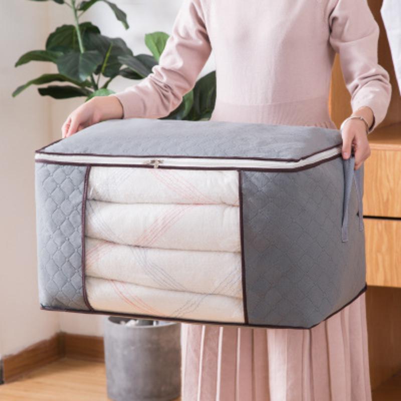 Large Capacity Non-Woven Clothes Quilt Storage Bag Dust-Proof Sweater Blanket Organizer Box Foldable Sorting Pouche Home Storage