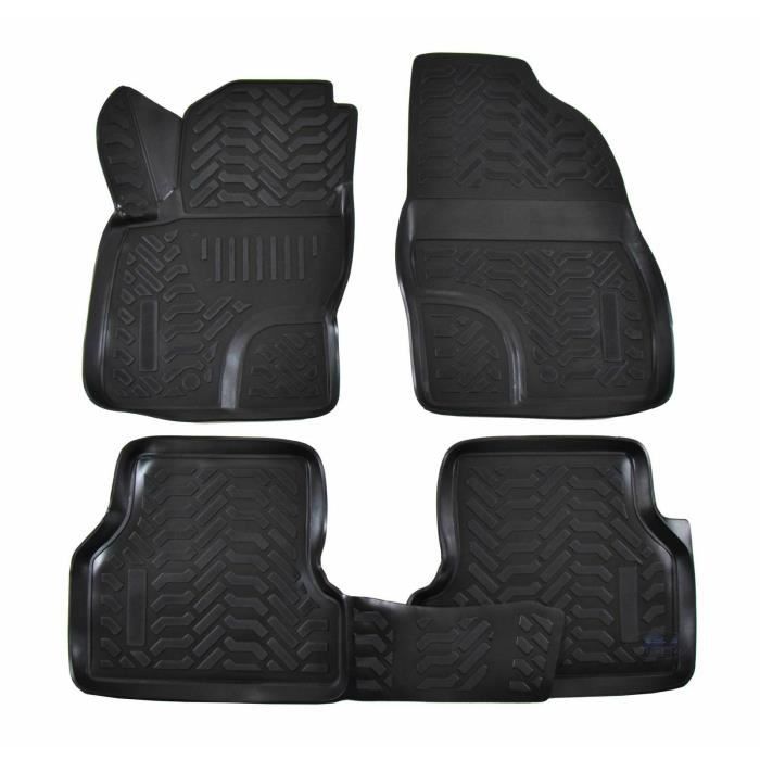 Tapis De Sol En Caoutchouc - J&J AUTOMOTIVE - Ford Focus 2004-2010 - Antidérapant - Sur Mesure - TPE Non Toxique