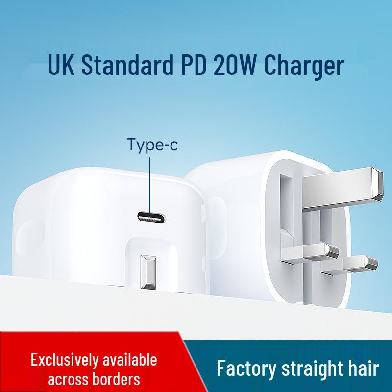 UKCA Certified PD20W UK Charger for Apple 16 with Fast Charging Type-C Cable