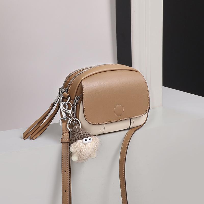 Bag New Women's Bag Crossbody Bag Small Bag Leather Small Round Bag Mini Versatile Premium Shoulder