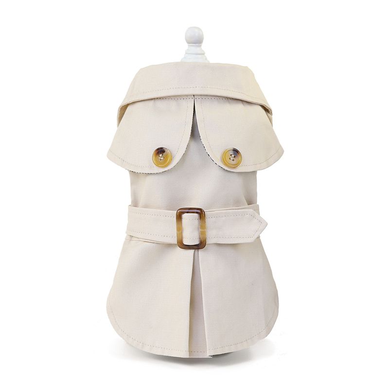 British Style Pet Dog Clothes Trench Coat  Winter Thicken Jacket Coat Costumes Hoodies Clothes for Small Puppy Dogs Cat Clothing