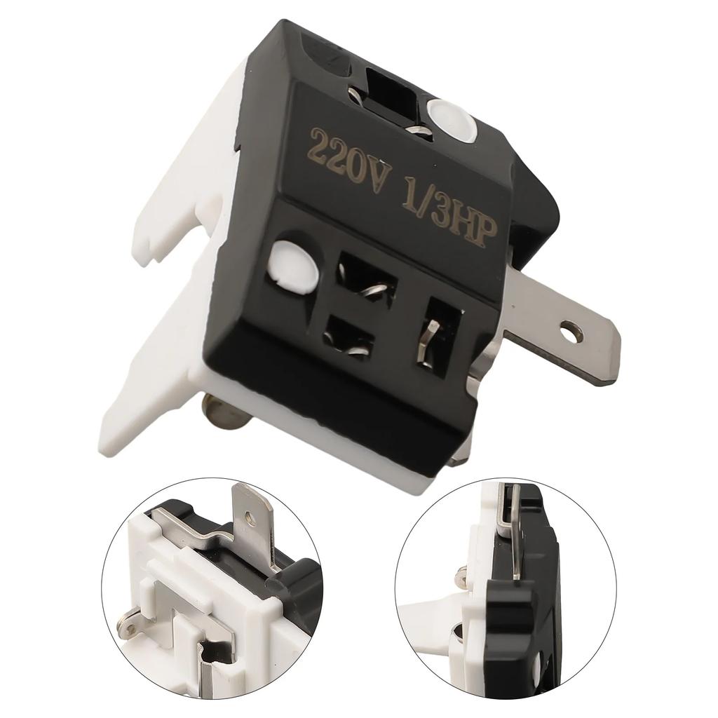 1pc Refrigerator Overload Switch For HP 1/2-1/6 4TM Butterfly Overload 110/220V Refrigerator Overload Switch Freezer Parts Relay