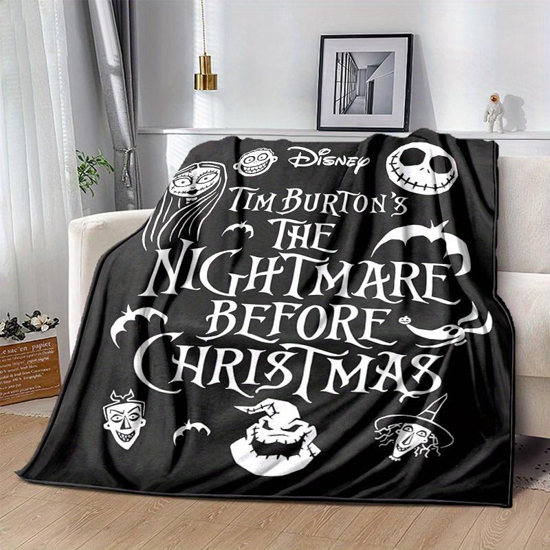 1 Stück, Gemütliche Nightmare Before Christmas Heimdekor-Decke: Perfekte Flanelldecke für Schlafzimmer, Wohnzimmer, Reisen, Camping, Auto