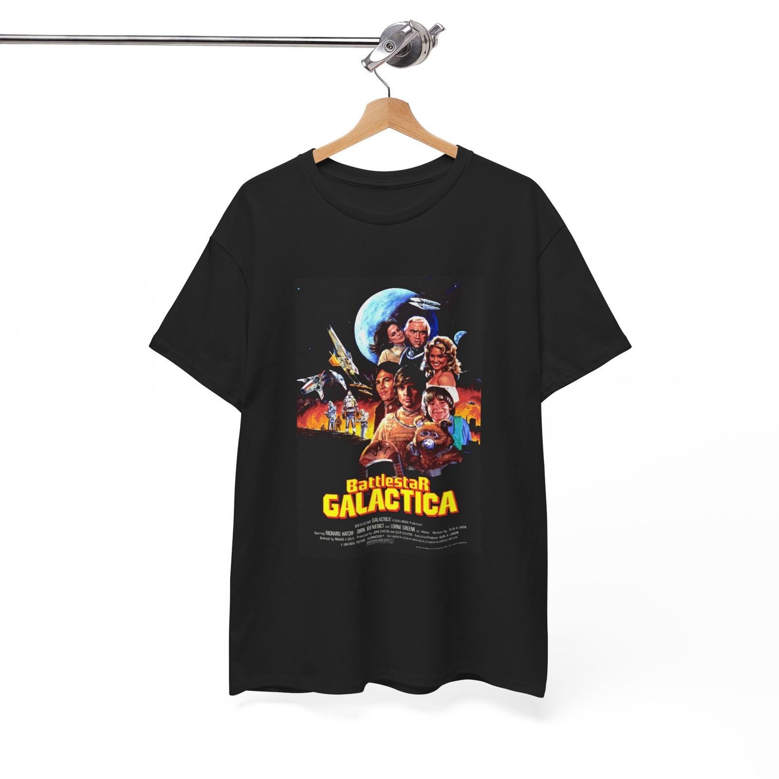 Battlestar Galactica Tshirt Retro Poster Spaceship Series Unisex Movie S