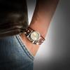 Vintage Leather Mens Wristwatch Punk Style Quartz Watch With Pull-Through Buckle Black Brown