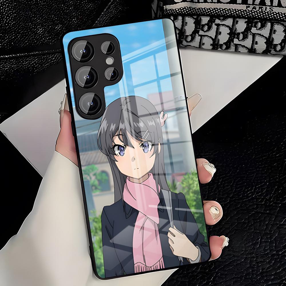 Mai Sakurajima Phone Case For Samsung A25 A13 A33 5G A54 A36 A35 A56 A52 A14 Shockproof Glass Cover