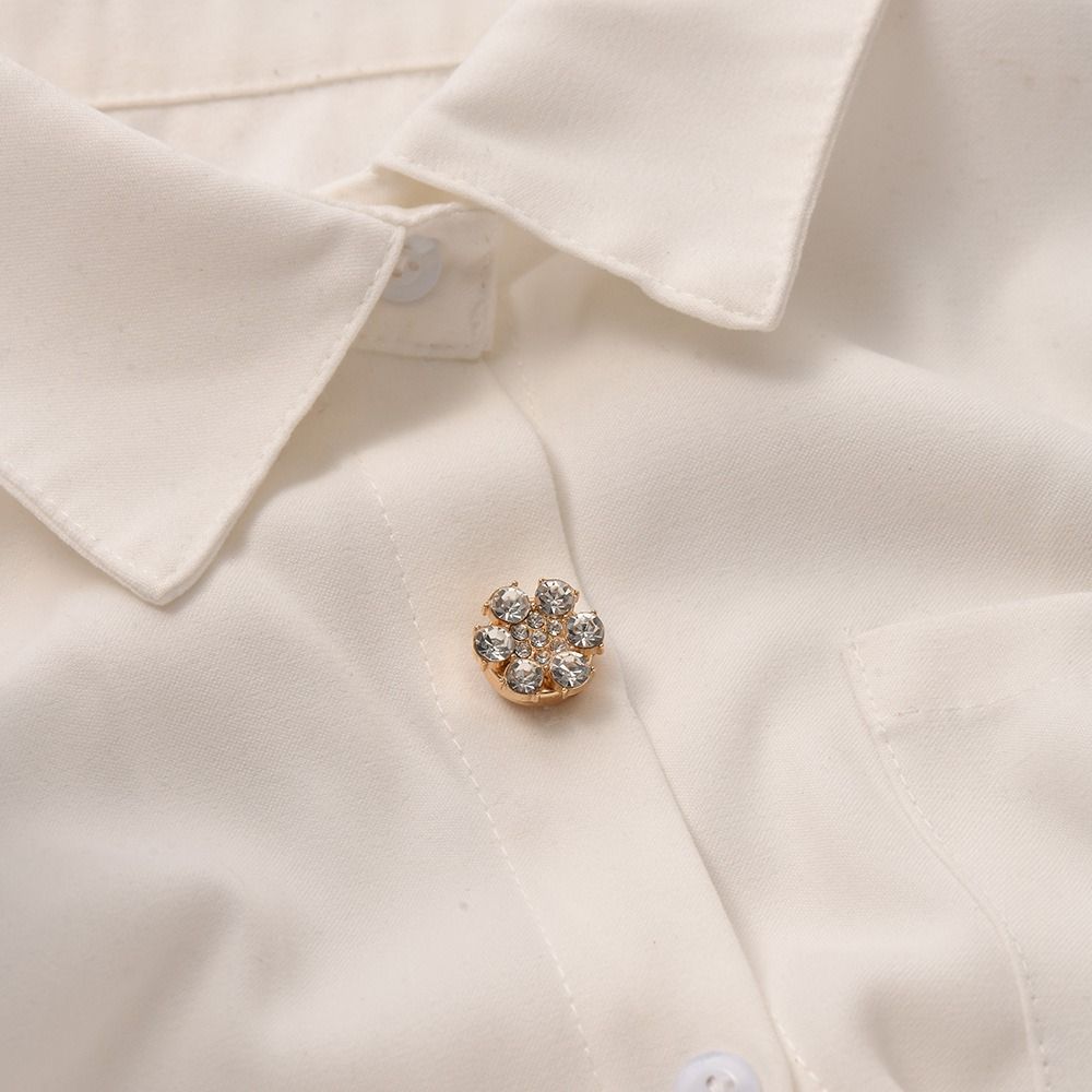 Odnímatelné kryty knoflíků s kamínky, DIY kryty knoflíků s květinovým motivem na oblečení, dekorativní