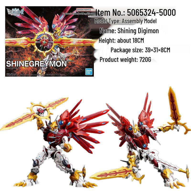 Assembly Model Figure: Digimon Lucemon Falldown Mode, Omegamon, Justimon