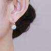 Light Luxury, High-end Sense, Fashionable Temperament, Niche Design Sense, Versatile, Exquisite Ear Buckle, Micro Inlaid, Rotatable Earrings for Women