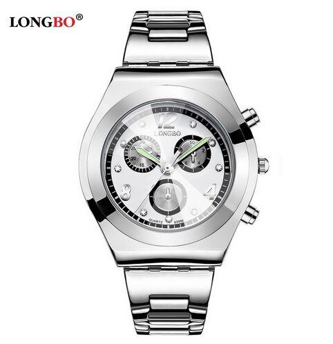 Mode LONGBO Marke Luxus Wasserdicht Lässig Quarz Damen Lady Geschenk Uhren Voll Edelstahl Sportuhr Montre Femme