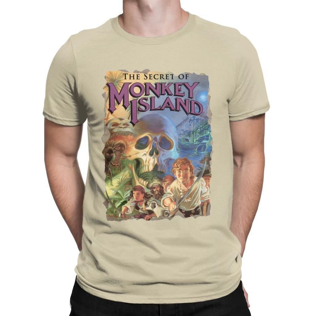 Creative The Secret Of Monkey Island T-Shirt Men Crew Neck 100% Cotton T Shirts Short Sleeve Tees 6XL Clothes