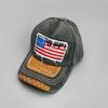 Amerikanische Flagge Stickerei Baseballkappen Gebrochen Neu Unisex Retro Atmungsaktiv Sonnenschutz Persönlich Vielseitig Mode Schirmmützen