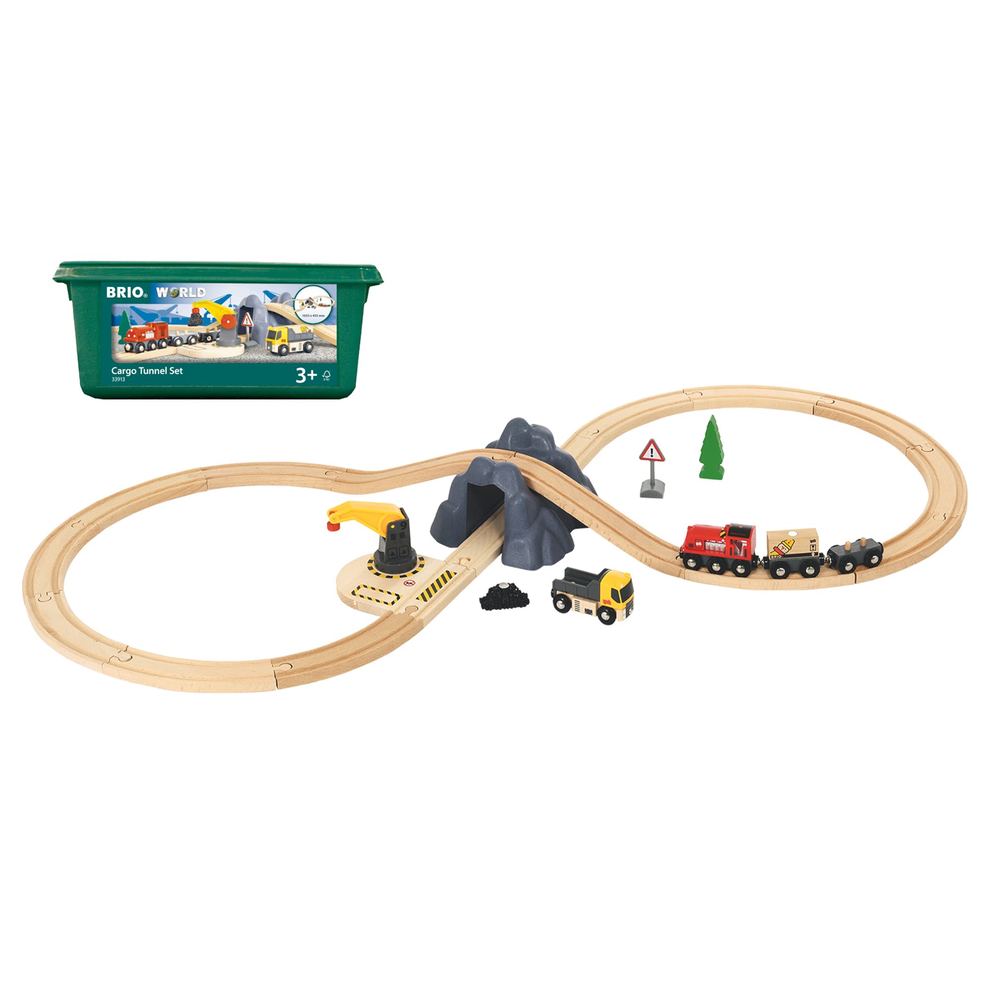 

BRIO WORLD Грузовой туннель 8-сторонний набор [26 деталей] 33913, Возраст 3+ (Электрический поезд, Деревянная игрушка, Рельсы)