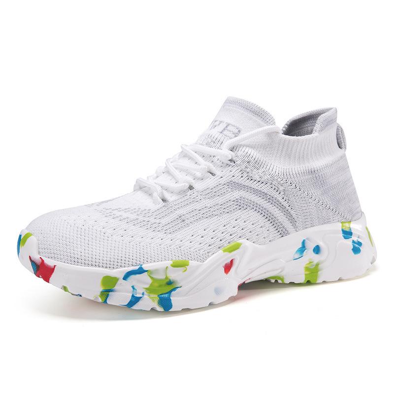 Fashion Fashion Large Size Women's Sports Shoes Soft Sole Breathable Casual Running Socks Shoe All Match Single Shoe for Comfort
