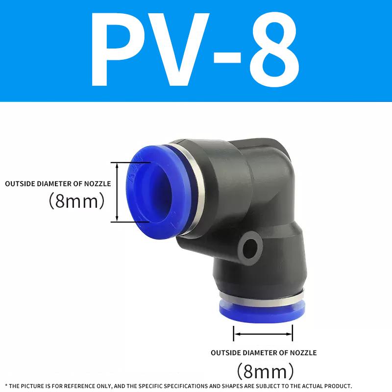 50/100/500/1000Pcs Pneumatic fitting PV pipe gas connectors direct thrust 4 to 12mm plastic hose quick couplings